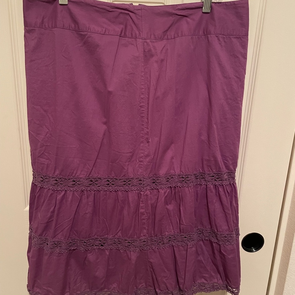 High Sierra Purple Bubble Midi Skirt